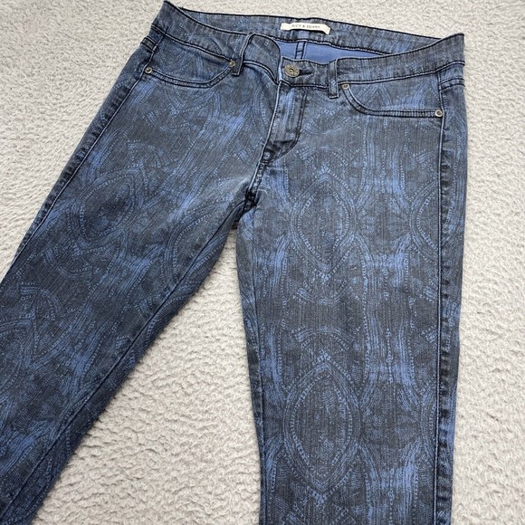 Rich & Skinny Jeans Womens 28 Blue Black Rockstar Skinny Leg Goth Academia Punk - Picture 14 of 14